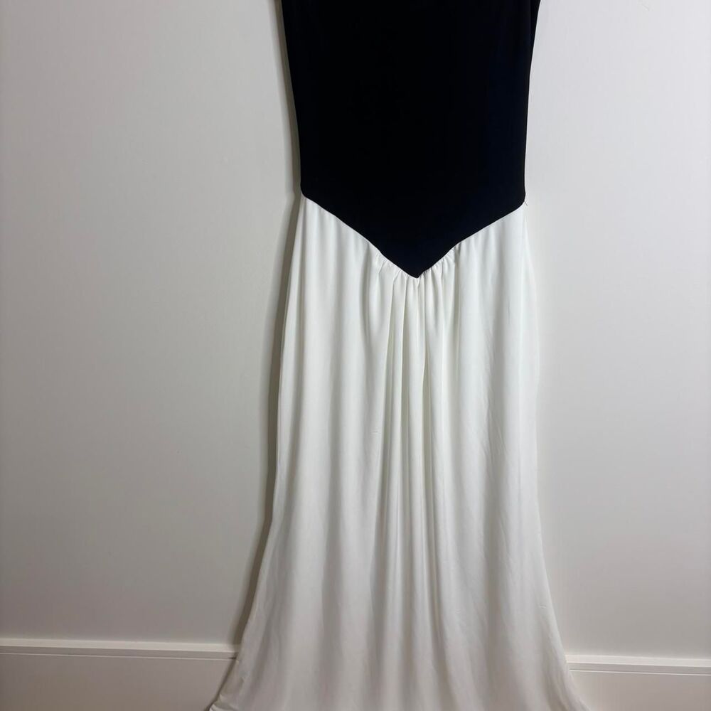 Meshki Women's White and Black Dress